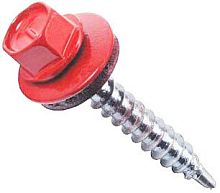 Саморез кровельный с буром 5,5х19 красный RAL3005 картинка